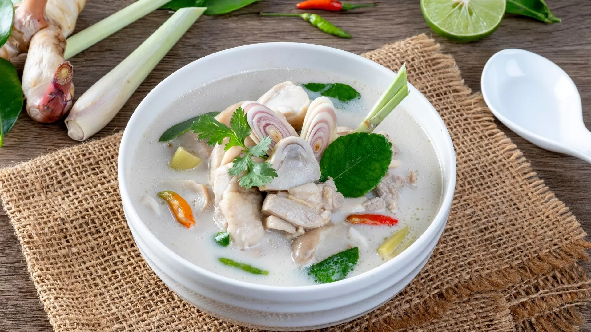 Tom Kha Gai (Thai chicken soup)