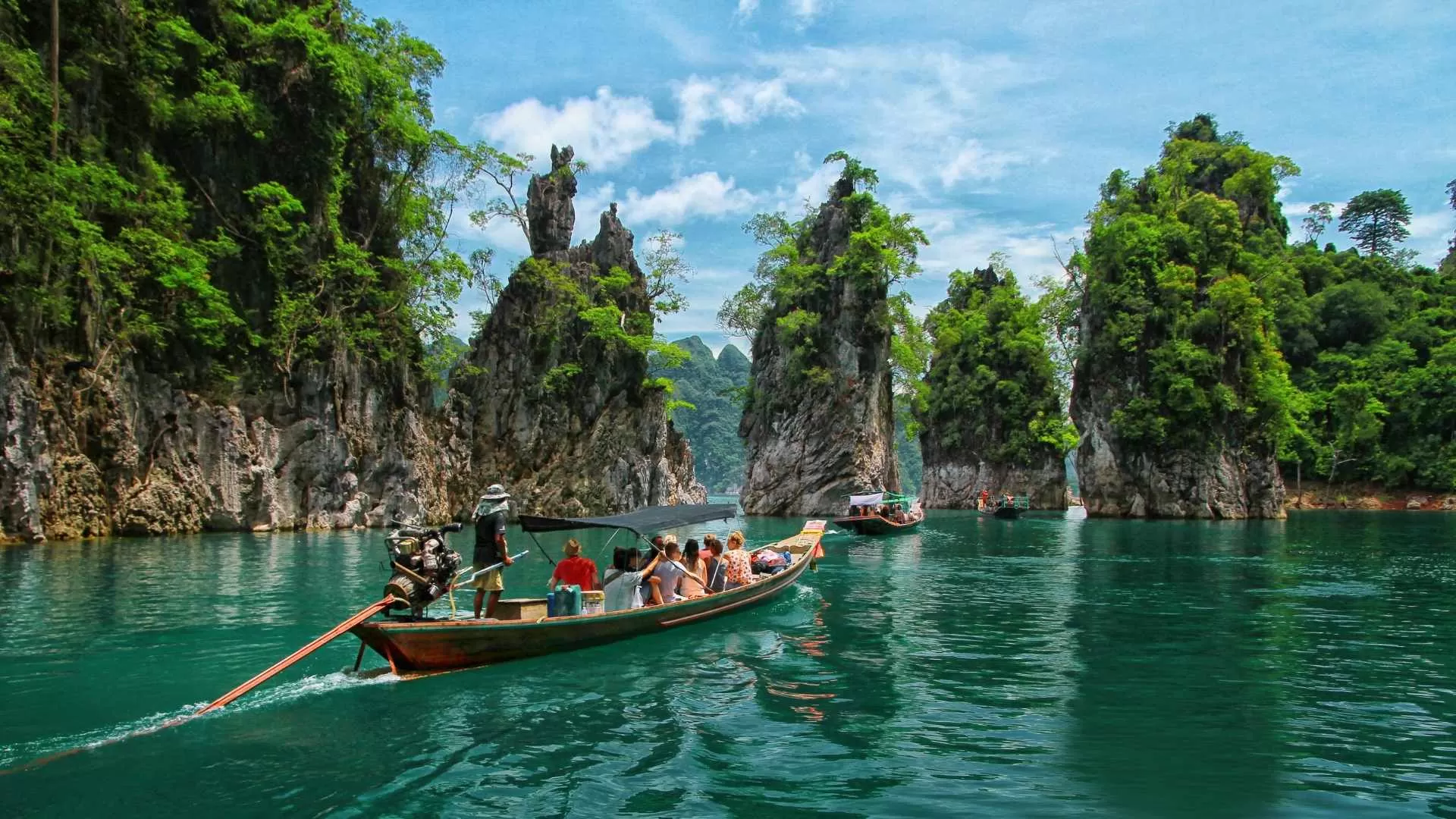 Taking a boat ride on Cheow Lan lake is a fun activity