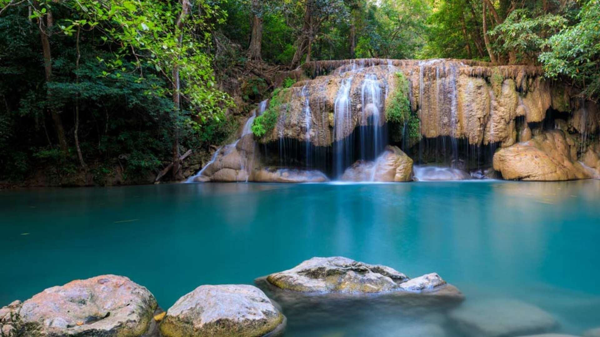 Erawan Waterfall in Kanchanaburi