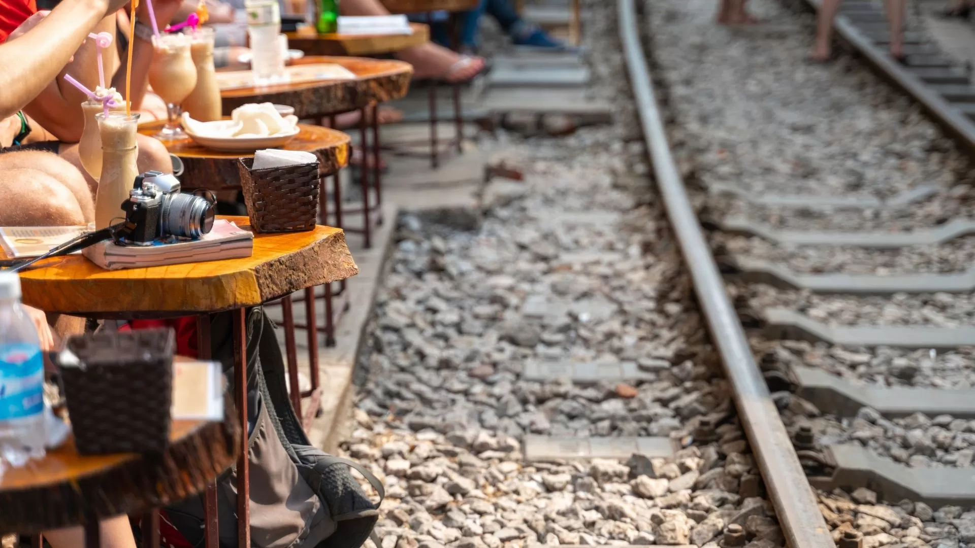 Café culture at Hanoi Train Street
