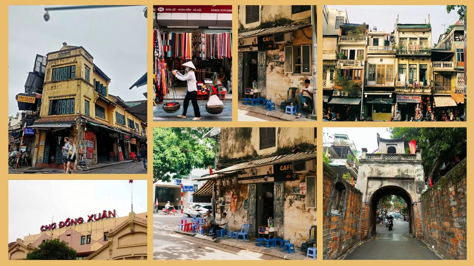 Hanoi’s Old Quarter with its ancient architecture and vibrant street life.
