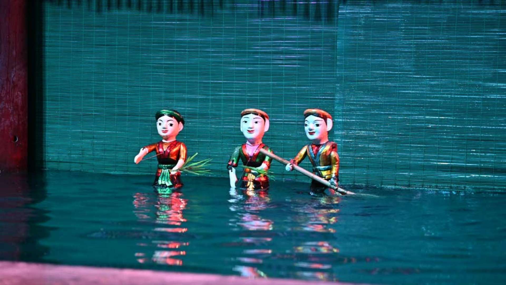 Traditional water puppet show